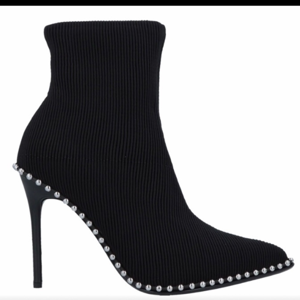 Alexander Wang Eri Plisse Studded Sock Boots